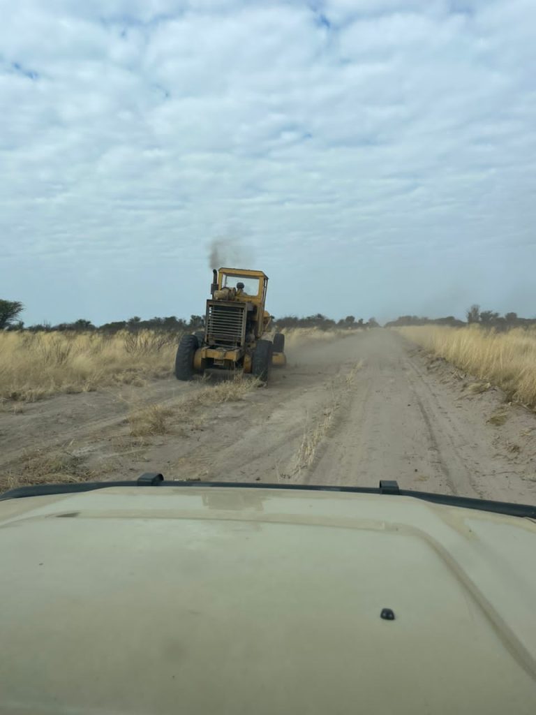 Road Grading Fire Blocks Kalahari Safaris